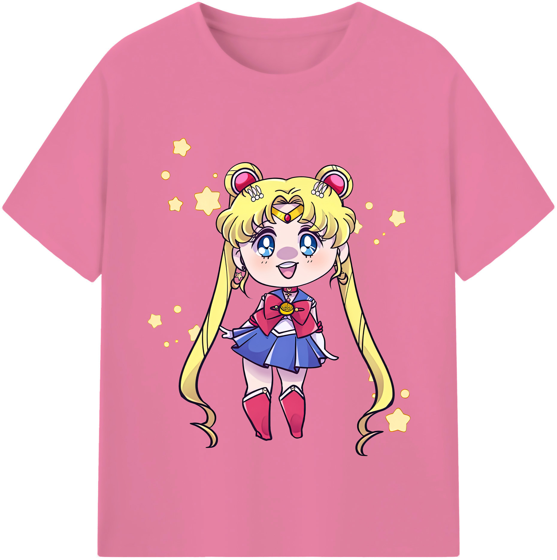 （画像用） 美少女戦士セーラームーン 月野 うさぎ つきの うさぎ Sailor Moon Tsukino Usagi 綿100％半袖Tシャツ（フロントプリント）